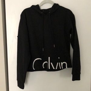 Black Cropped Hoodie